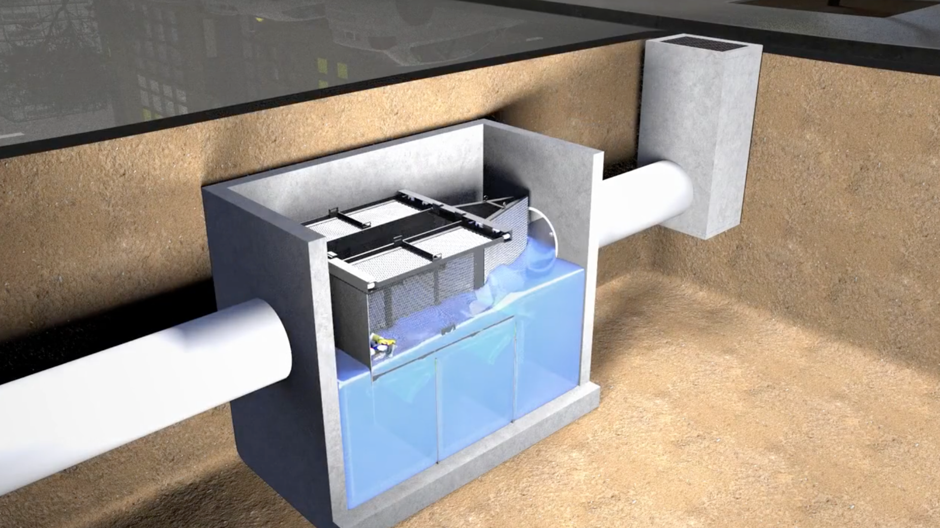 A look inside Bio Clean's Debris Separating Baffle Box Storm Water